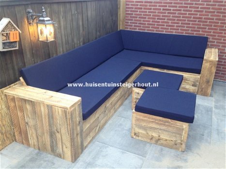 Steigerhout Lounge Hoekbank Loungebank ACTIEMAAND - 7