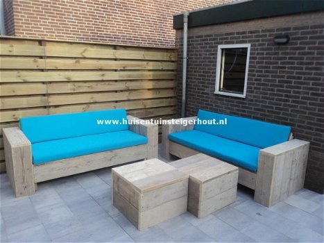 Steigerhout Loungeet Set Loungebank GRATIS BEZORGD - 3