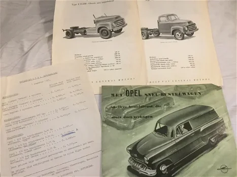 Setje OPEL GM brochures 1953 (D295) - 0