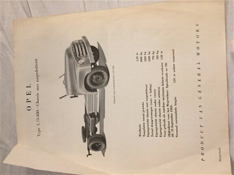 Setje OPEL GM brochures 1953 (D295) - 2