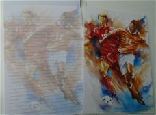 SCHRIJFBLOK VOETBAL A4 GELIJND PAPIER MET DECOR