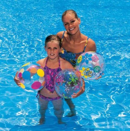 STRANDBAL 61 CM 3 ASS. KLEUREN DECORS NIEUW - nr. 1