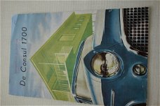 Brochure Vintage Antiek FORD CONSUL (jaren 50)