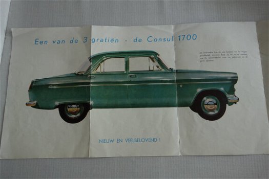 Brochure Vintage Antiek FORD CONSUL (jaren 50) - 3