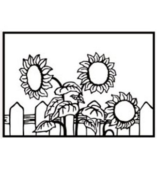 Nellie Snellen, Embossing Folder - Sunflowers ; HSEF026 - 1