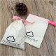 100% Cotton Muslin Bag, Cotton Pouch, Party Favor Bag, Cotton Wedding Bag - 3 - Thumbnail