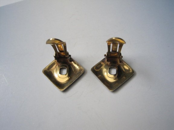 Zilveren vergulde oorbellen blauw quilloche emaille Jacob Tostrup Norway 1.6 cm. - Afbeelding 4