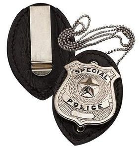 Police Badge Holder Wallet, ID Card Holder, Leather Badge Holder Purse - 1