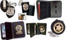 Police Badge Holder Wallet, ID Card Holder, Leather Badge Holder Purse - 2 - Thumbnail