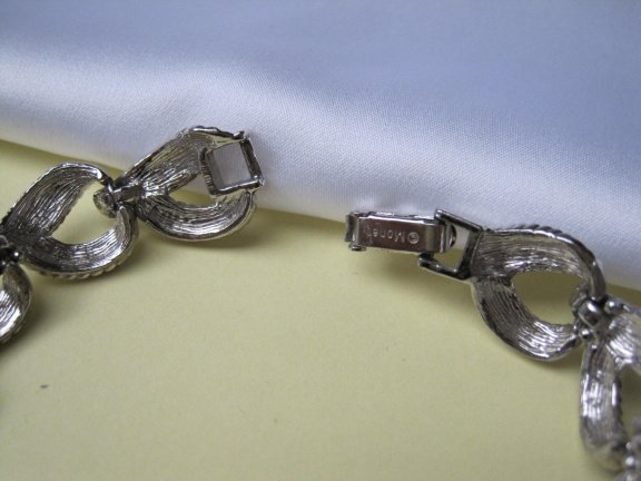 Armband Monet zilverkleurig koord motief schakels 17.5 cm. - Afbeelding 3
