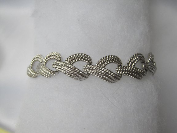 Armband Monet zilverkleurig koord motief schakels 17.5 cm. - Afbeelding 7