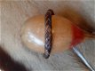 Handgemaakte leren polsband Afrika 38 - 1 - Thumbnail