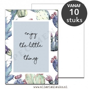 Zomer quote kaarten smell the flowers A6 - 10 stuks - 4