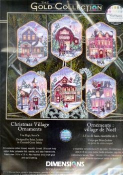 AANBIEDING DIMENSIONS BORDUURPAKKET CHRISTMAS VILLAGE ORNAMENTS - 1