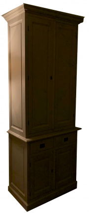 Buffetkast Dronten grijsbeige 100 x 50/40 x 240cm dichte zijdeuren