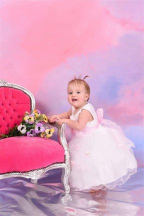 92 roze bruidsmeisjes trouwjurkje feest doop jurkje Claire - Afbeelding 4