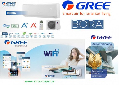 Gree Bora R32 A++ Wifi 2.5kw - 7kw Airco Inverter warmtepomp - 1