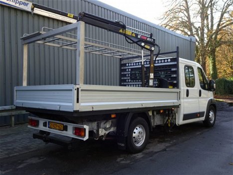 Peugeot Boxer - 435 2.2 HDI L4 Hiab laadkraan 017T Versterk Chassis Airco Trekhaak 3000 kg Open laad - 1