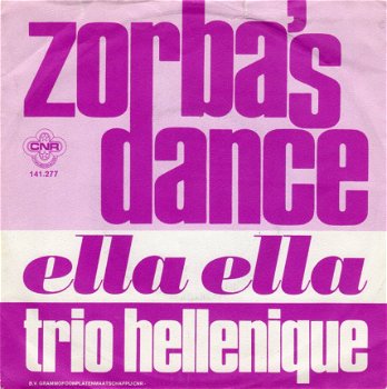 Trio Hellenique : Zorba's Dance (1974) - 1