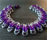 Handgemaakte paarse armband - 2 - Thumbnail