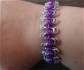 Handgemaakte paarse armband - 3 - Thumbnail