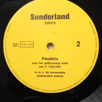 Pinokkio - KinderLP - Sunderland compleet hoorspel - 4