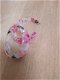 Oorbellen met roze bloemen - 1 - Thumbnail