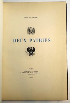 [Binding V. Champs] Hennique 1903 Deux Patries 1/250 ex. - 3
