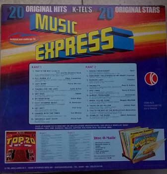LP - K Tel's Music Express 1976 - 20 originele hits en stars - 2