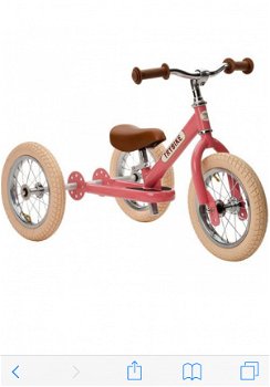 Nostalgische IJZEREN TRYBIKE driewieler - tweewieler 1-5 jr ROOD - 4