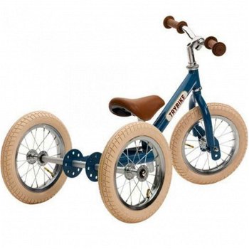 Nostalgische IJZEREN TRYBIKE driewieler - tweewieler 1-5 jr BLAUW - 1