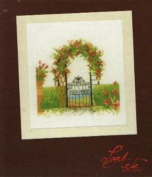 LANARTE BORDUURPAKKET ,GARDENFENCE WITH FLOWERS 522 - 1