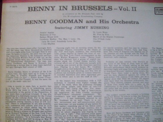 Benny in Brussels Volume II ( 2 ) - JazzLP 1958 - Afbeelding 2
