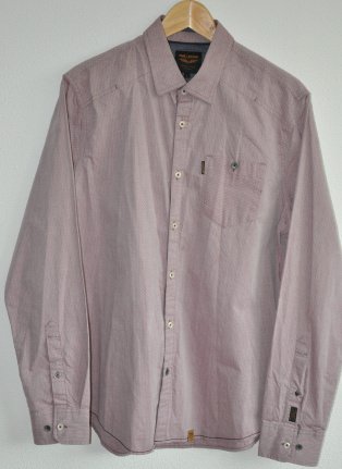 PME legend blouse overhemd maat L oud roze met motief - nr. 1