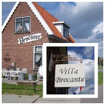 Wit brocante kapstok haak , kroon - 7