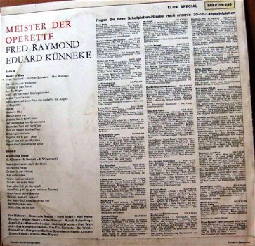 Klassieke LP Meister der Operette - Maske in Blau - 2