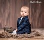 NIEUW navy donkerblauw baby kostuumpje bruidsjonker kleding - 1 - Thumbnail