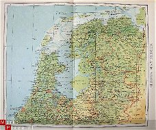 oud landkaartjes Noord Nederland en Zuid Nederland