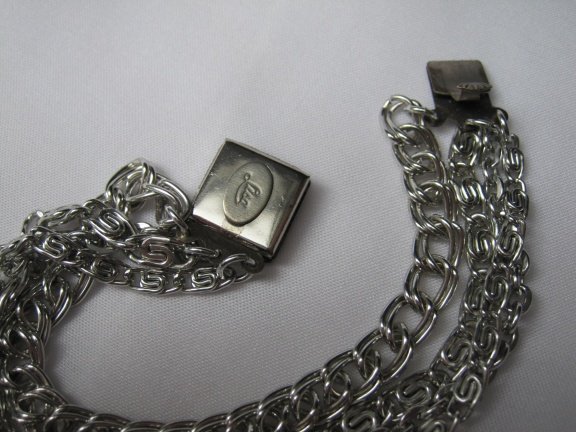 Armband Lisa zilverkleurige vier rijen schakelkettinkjes 19 cm - Afbeelding 8