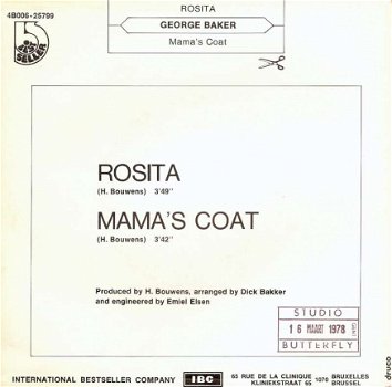 singel George Baker - Rosita / Mama’s coat - 2