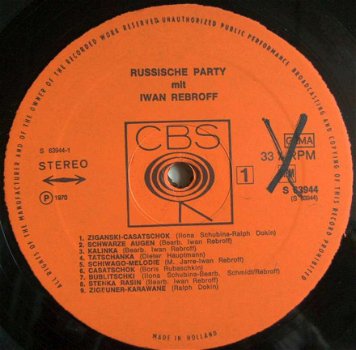 LP Iwan Rebroff - Seine Russische party - 3