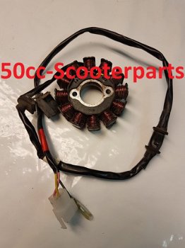 Ontsteking / Stator origineel Sym Jet 50cc 2T 31100-E69-010 gebruikt - 1