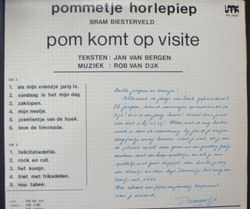 Pommetje Horlepiep - Pom komt op visite - kinderLP 1980