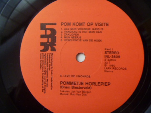 Pommetje Horlepiep - Pom komt op visite - kinderLP 1980 - Afbeelding 3