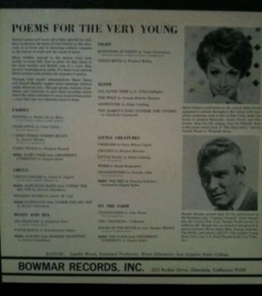 Poems for the very young - kinderLP - Engelstalig - Afbeelding 2