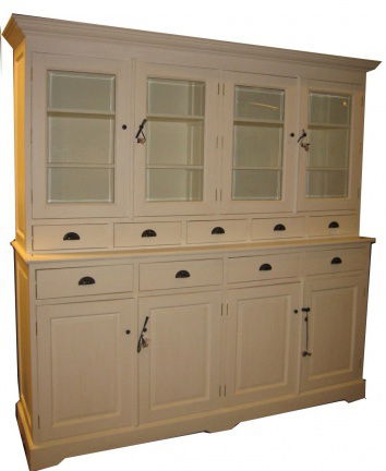 White wash grutterskast 200cm breed met 9 laden - nr. 1