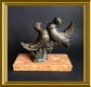 Art deco beeldje op marmer : vogels, duif - 7 - Thumbnail