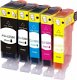 Canon pixma ix6550 Compatible inktcartridges CLI-526 / PGI-525 set (met Chip) - 1 - Thumbnail