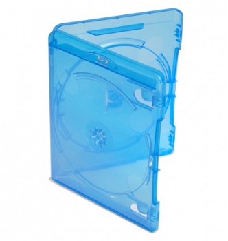 Amaray Blu-Ray dubbel doosjes transparant blauw 5 stuks 15mm - 1