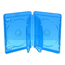 Blu-Ray  doosjes 6 disc transparant blauw 3 stuks 22mm